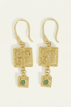 Earrings-HUSK Temple Of The Sun Calise Earring - Gold