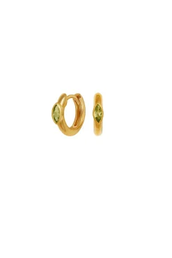 Earrings-HUSK Temple Of The Sun Chrysalis Earri - Peridot