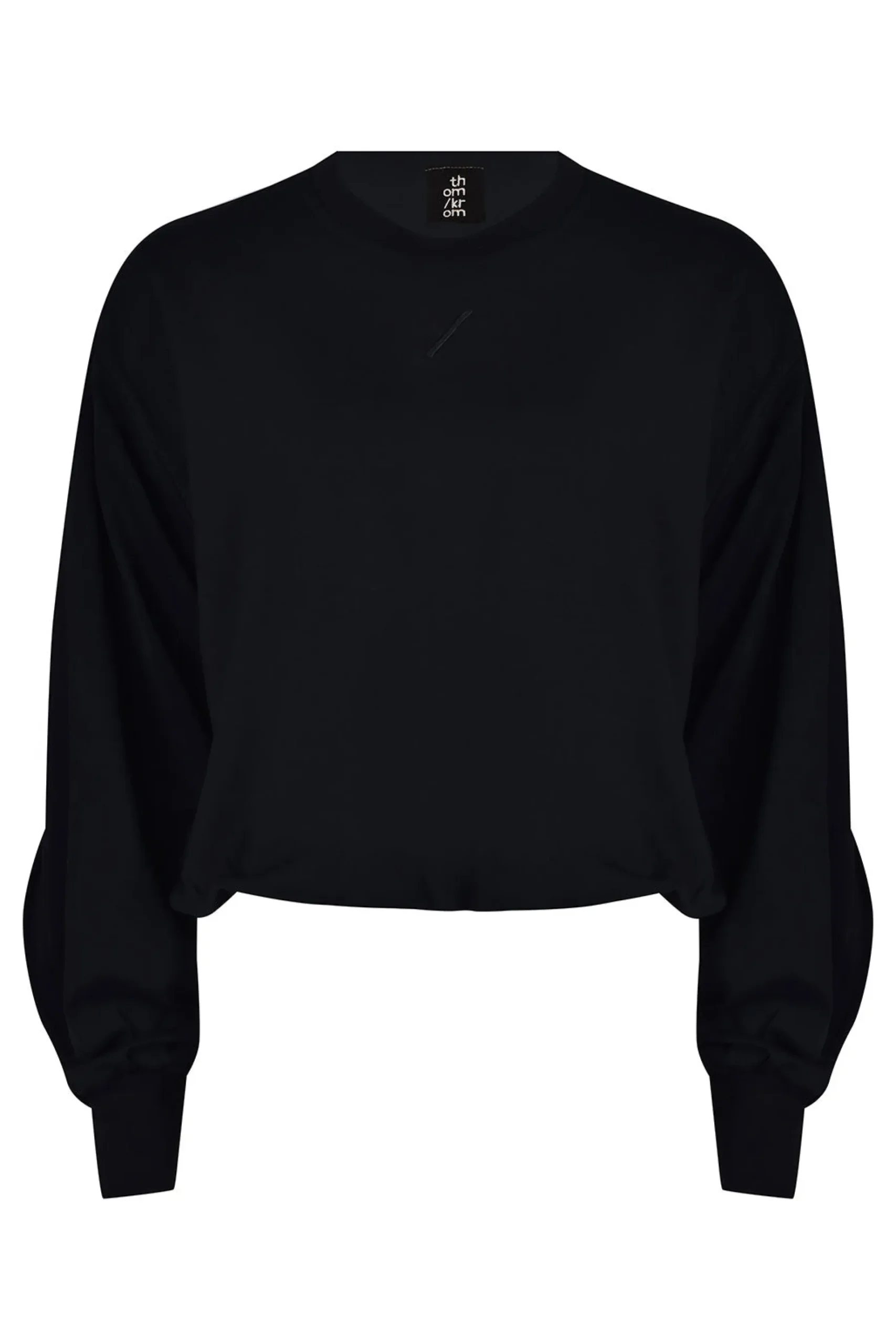 Tops-HUSK Thom Krom Slinky Pullover - Black