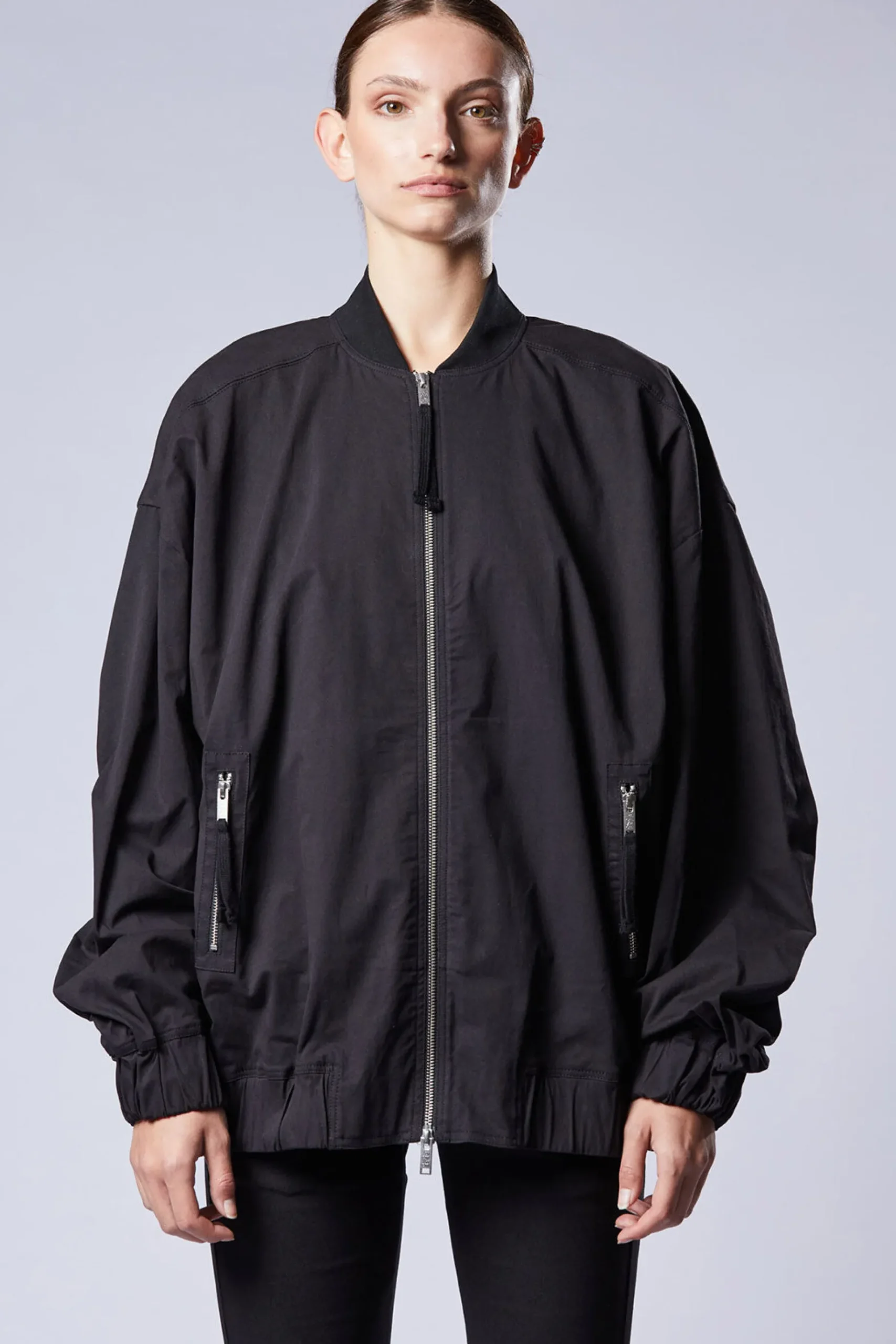 Jackets & Coats-HUSK Thom Krom Vee Bomber - Black
