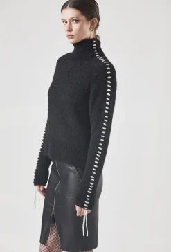 Knitwear-HUSK Thom Krom Venus Knit - Black