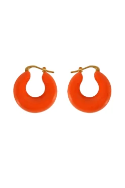 Earrings-HUSK Vanessa Baroni Circlet Earring - Orange