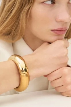 Bracelets-HUSK Vanessa Baroni Snap Bangle - Gold